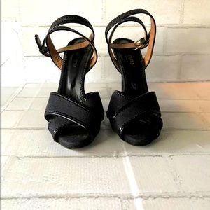 Saint laurent black wrap around ankle he